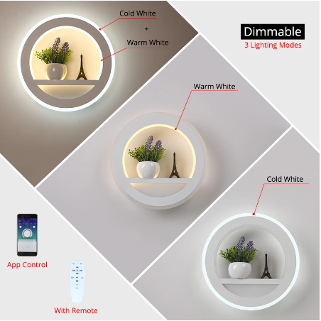 Lámpara LED de pared con Control remoto