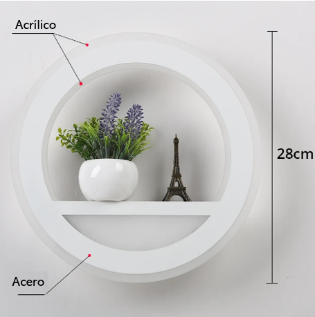 Lámpara LED de pared con Control remoto