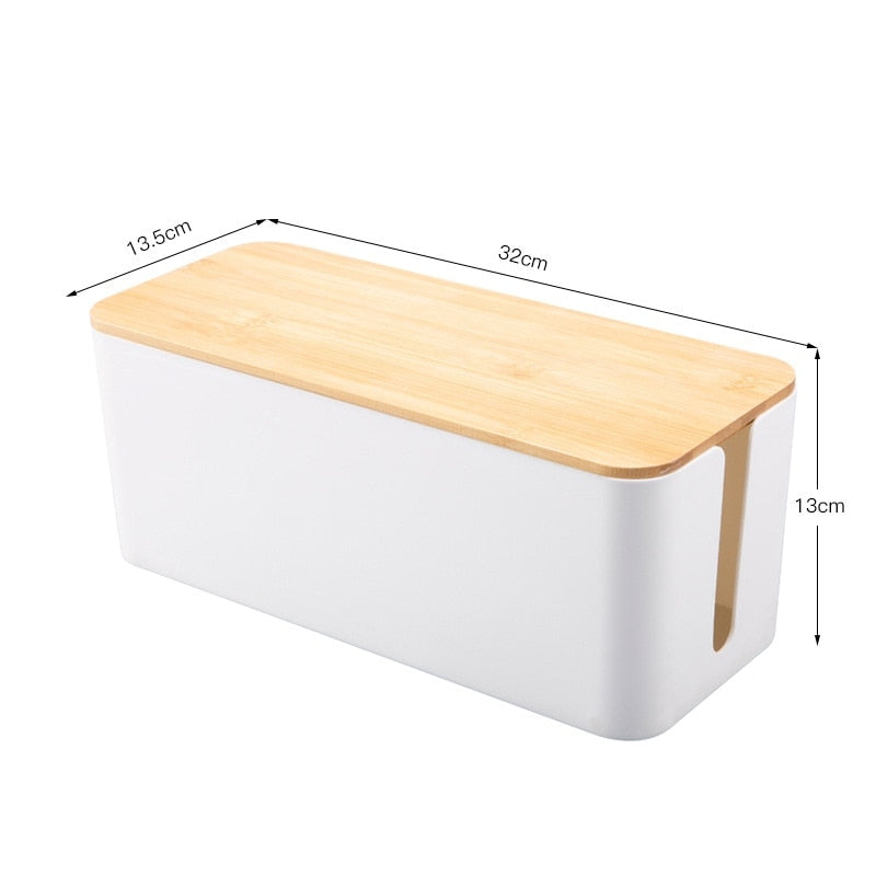 Dustproof socket storage box, high quality imitation teak