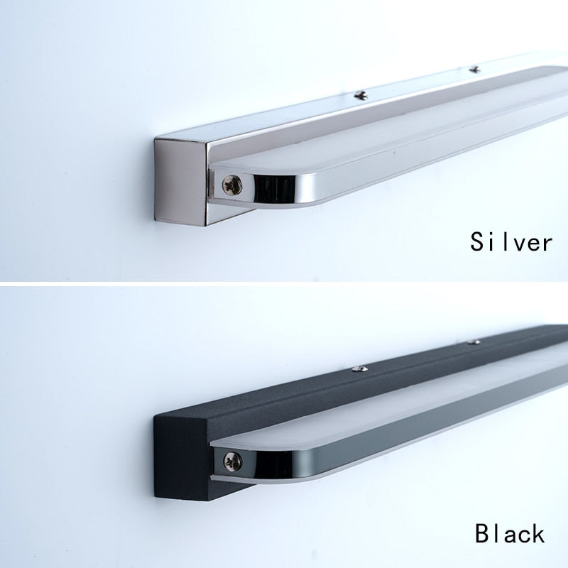 Luz LED moderna de acero inoxidable para espejo