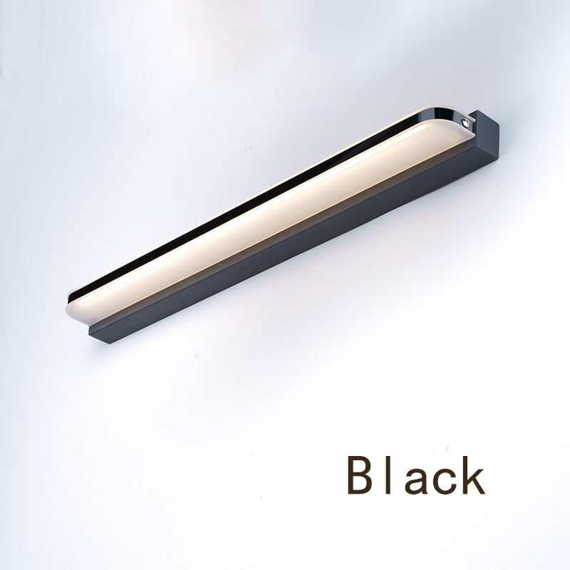 Luz LED moderna de acero inoxidable para espejo