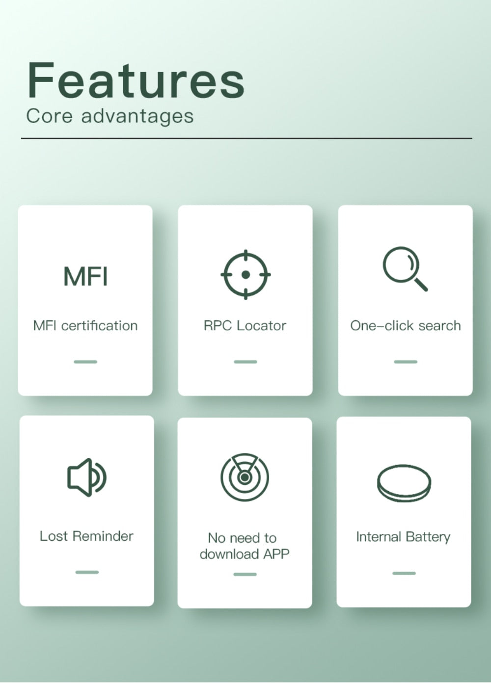 Mini dispositivo inteligente rastreador de ubicación  compatible con IOS