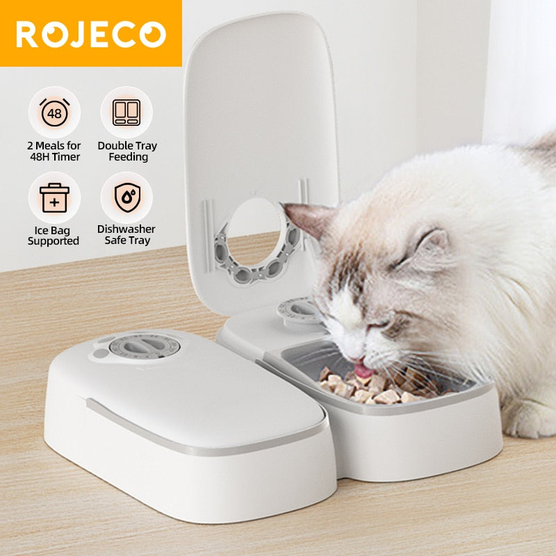 Dispensador de comida automático para gatos